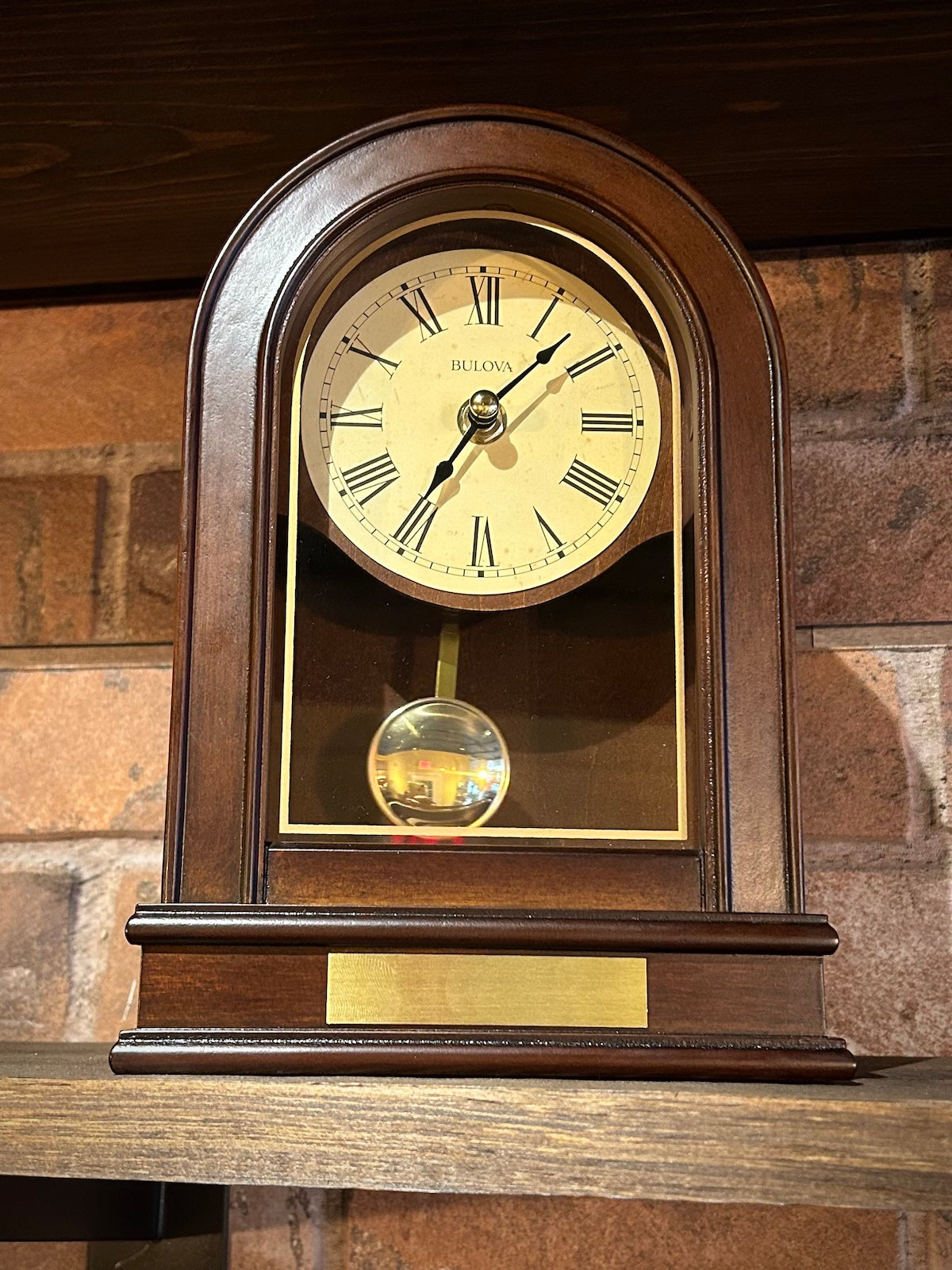 Bulova Hardwick Arch Pendulum Mantel Clock