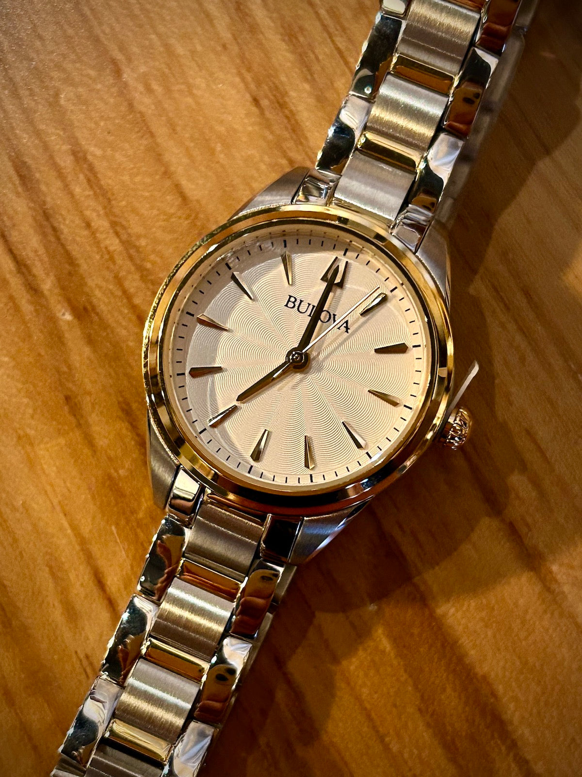 Bulova Ladies Sutton Silver & Gold Watch