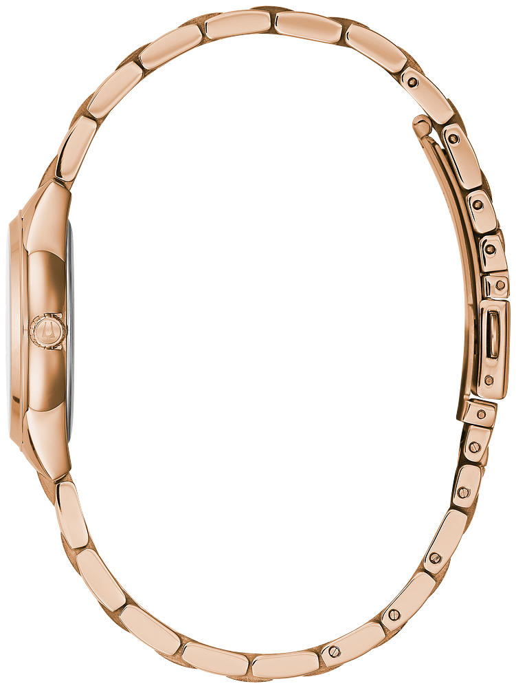 Bulova Ladies Sutton Rose Gold Watch with Diamonds