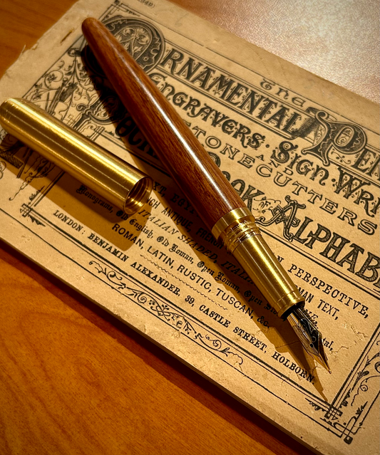 "The Hancock" Executive Wood & Brass Fountain Pen