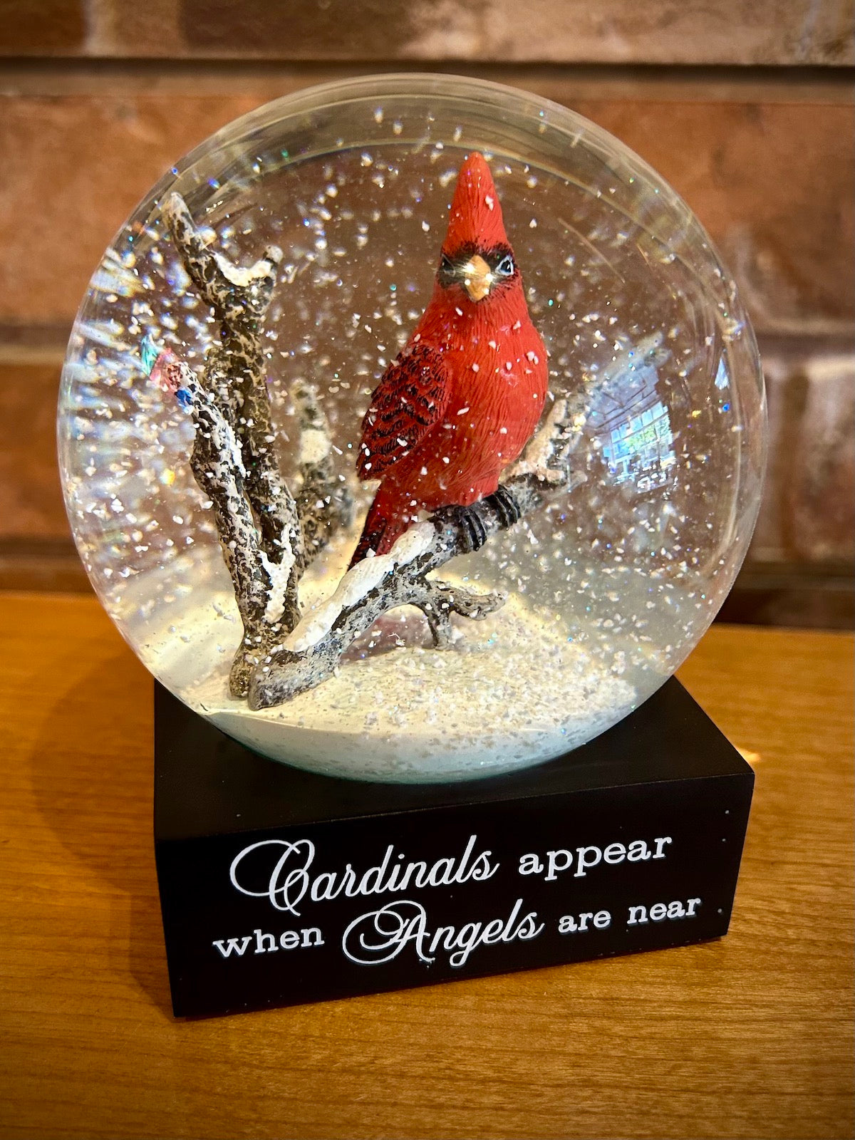 Cardinal Snow Globe