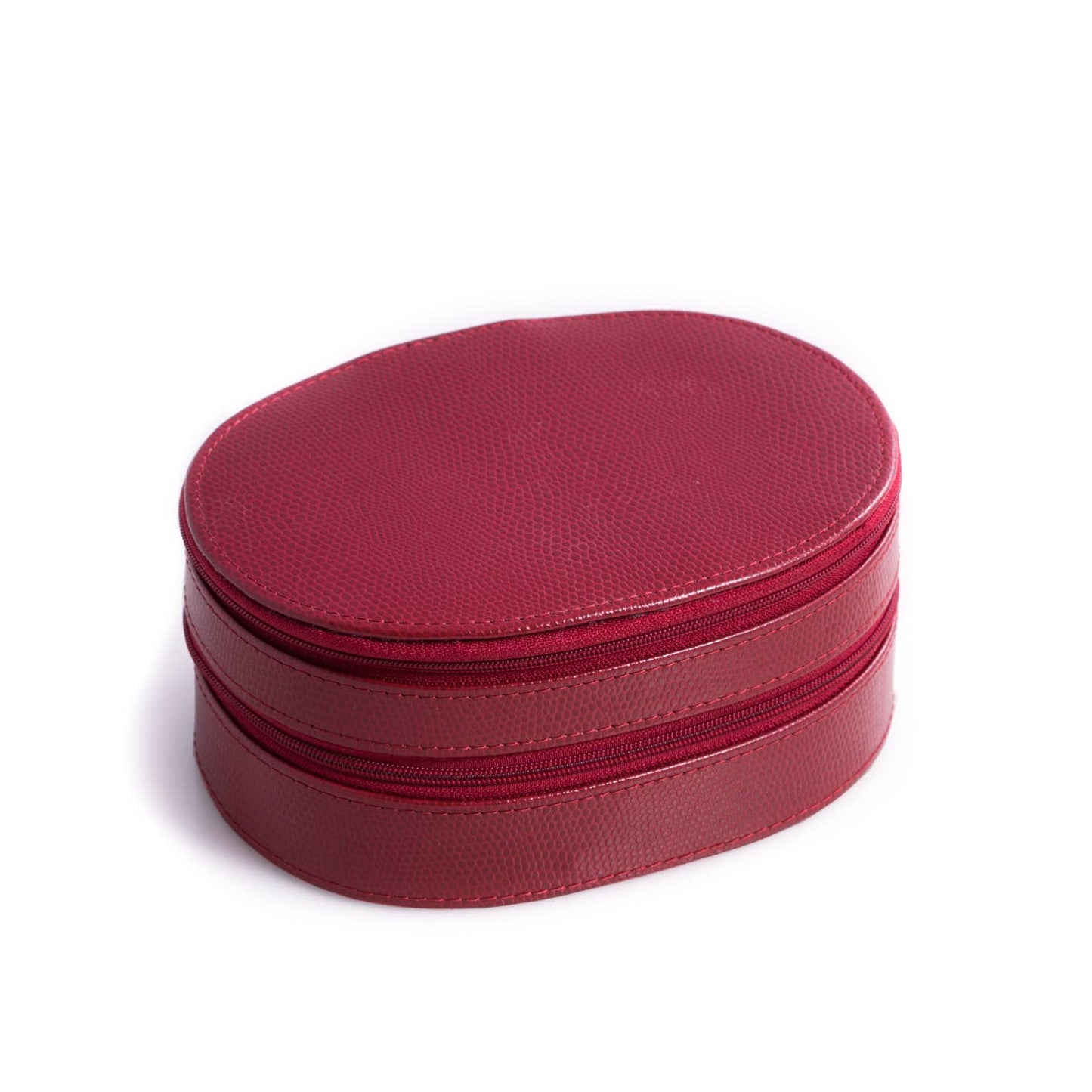 Red "Lizard" Leather Jewelry Case