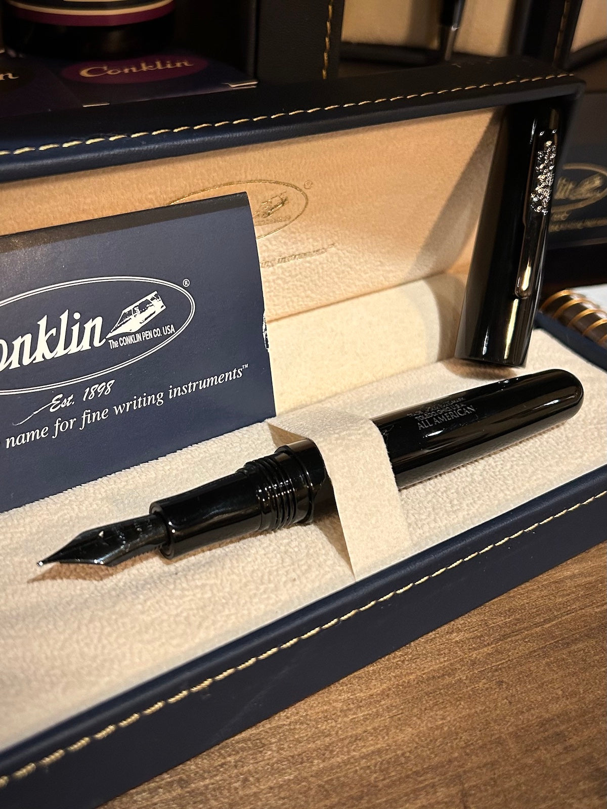 Conklin All American Raven Black Fountain Pen