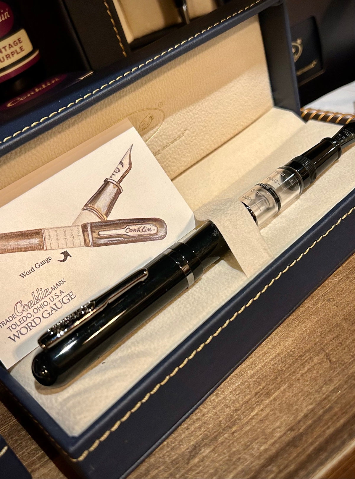 Conklin Heritage Word Gauge™ Black Fountain Pen