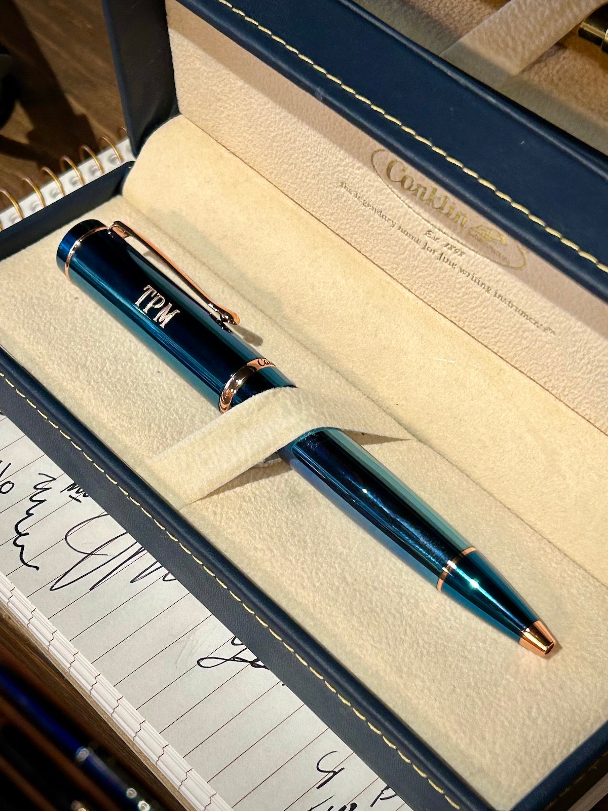 Conklin Duragraph™ Metal Lapis Blue Ballpoint Pen