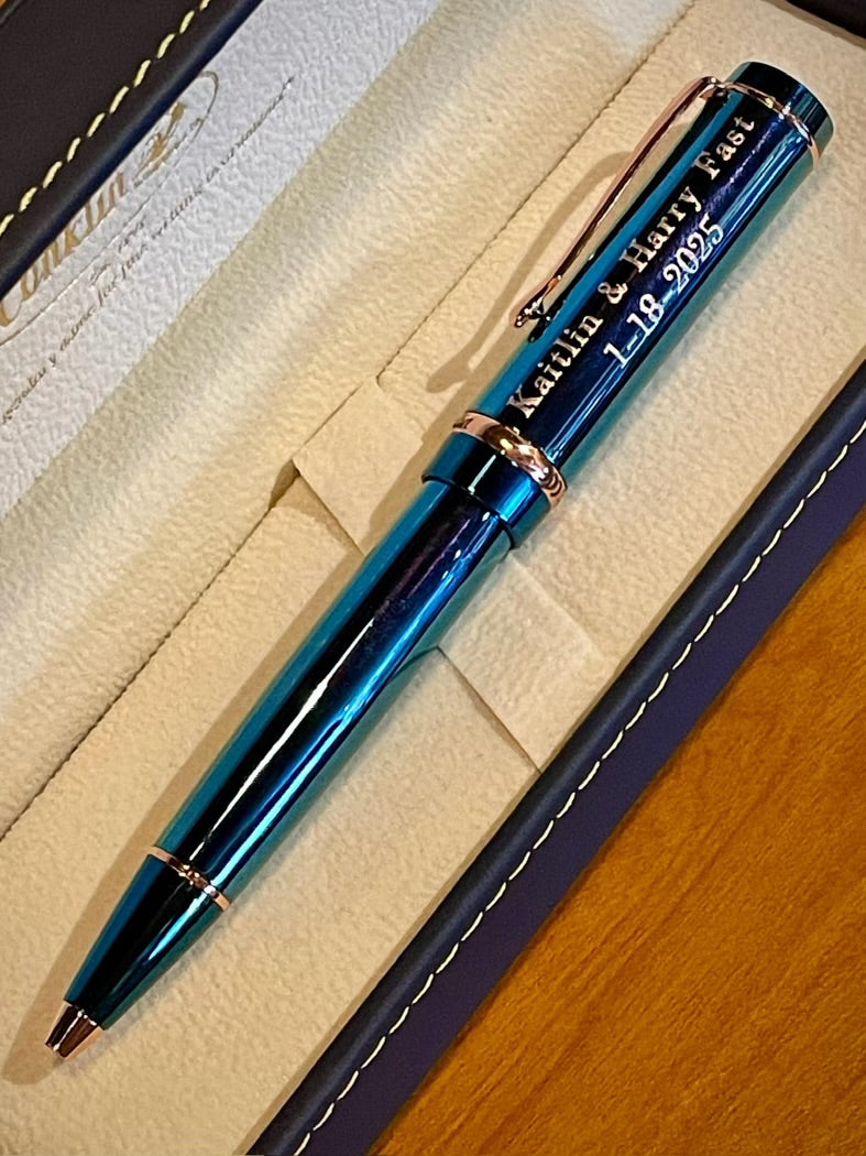 Conklin Duragraph™ Metal Lapis Blue Ballpoint Pen