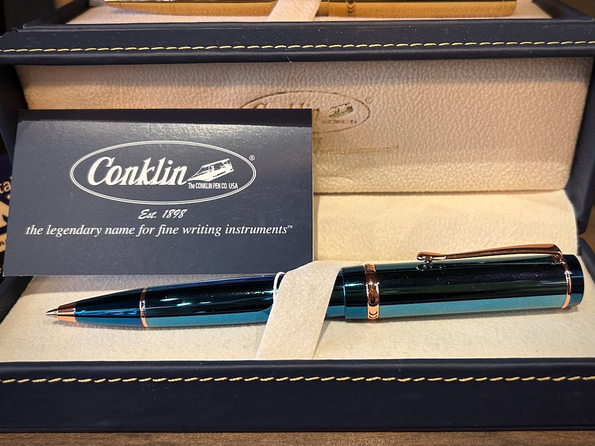 Conklin Duragraph™ Metal Lapis Blue Ballpoint Pen