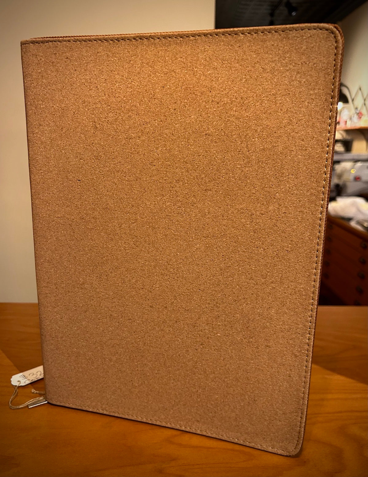 Cork Zipper Padfolio with Notepad