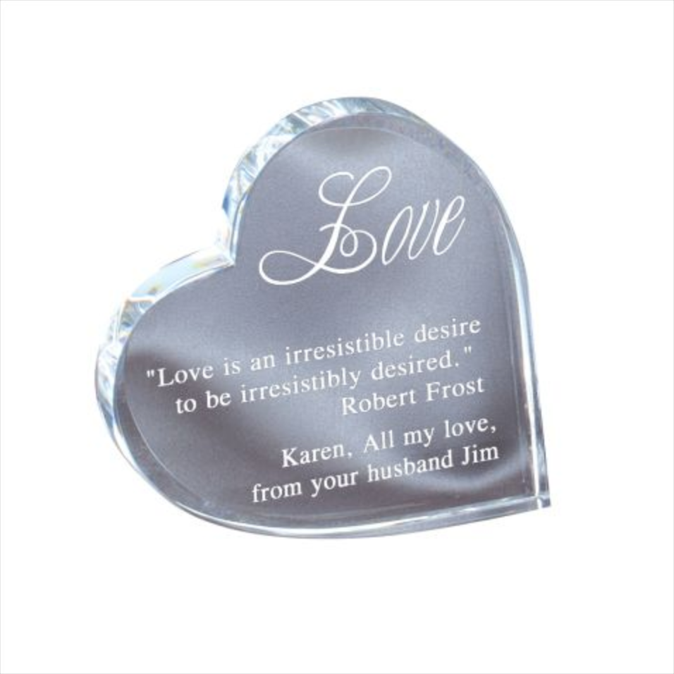 Crystal Standing Heart