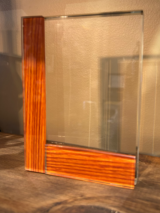 Crystal Rectangle with Wood Edge Award