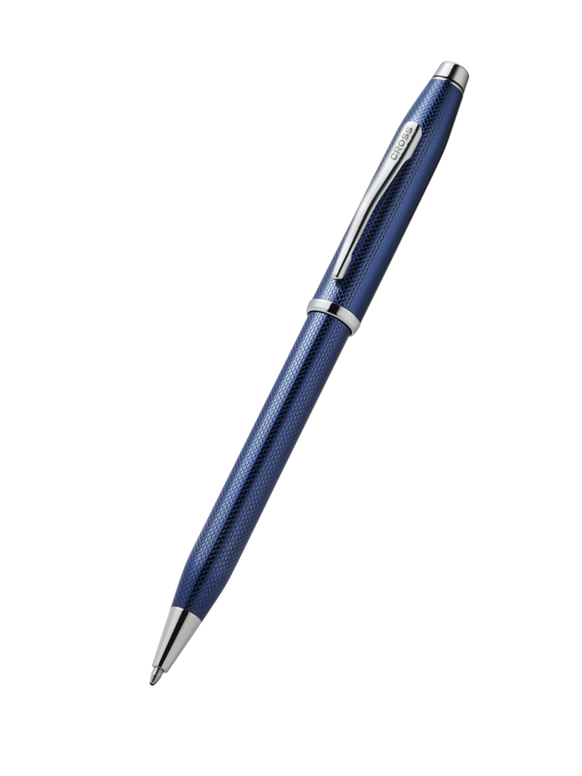 Cross Century® II Polished Translucent Cobalt Blue Engraved Diamond Pattern Ballpoint Pen