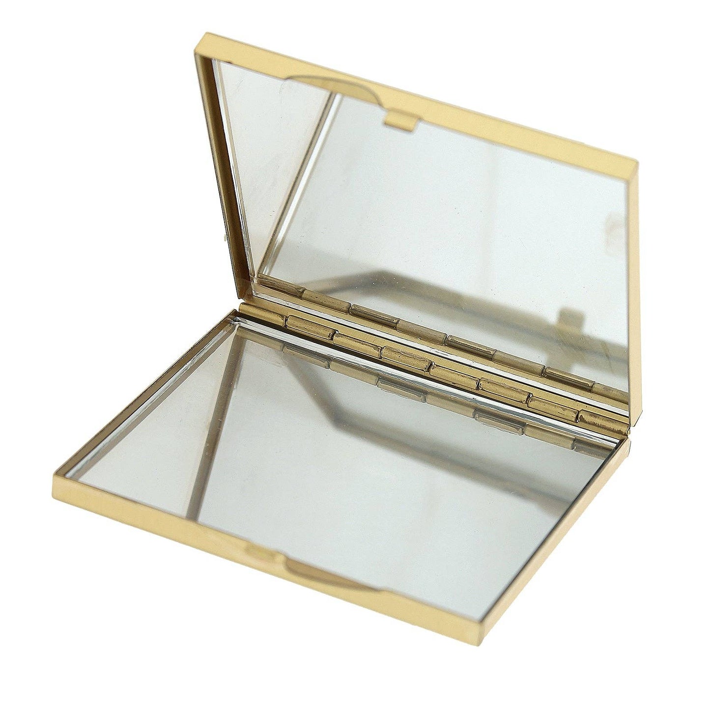 1928 Jewelry Classico Filigrana Amethyst Crystal Square Gold Compact Mirror