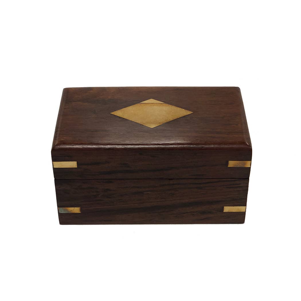 Brass Leather-Wrapped Pocket Telescope with Wood Display Box