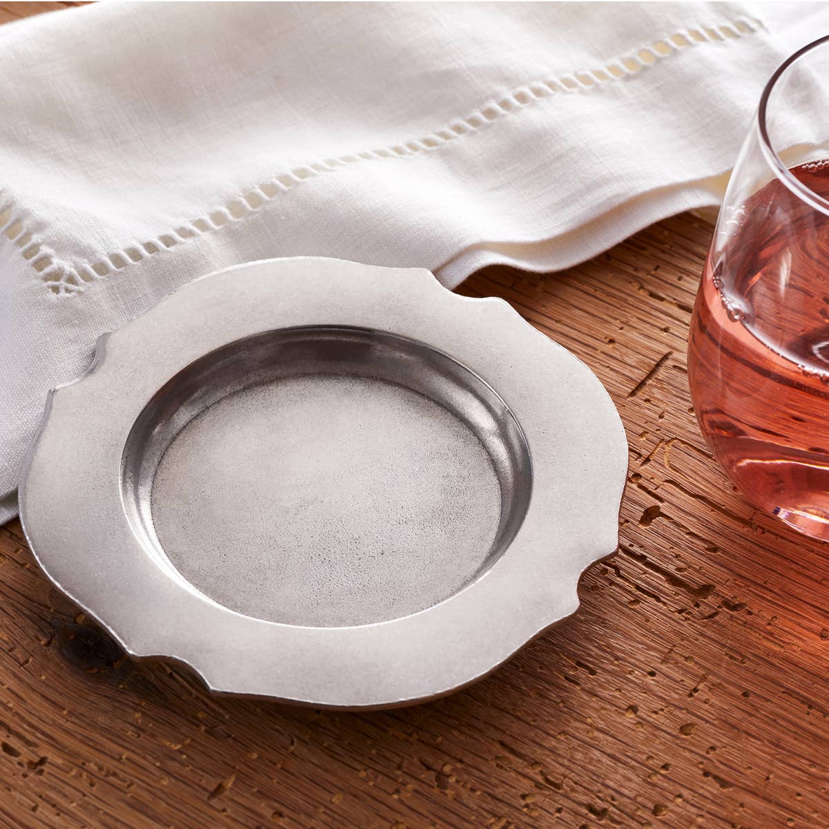 Pewter Wine Bottle Coaster