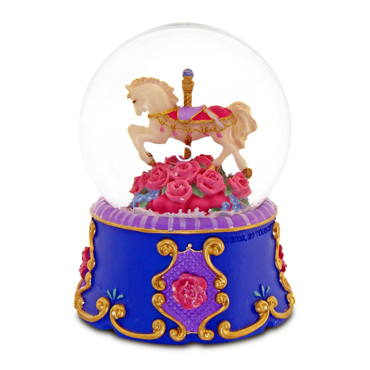Carousel 100mm Musical Snow Globe