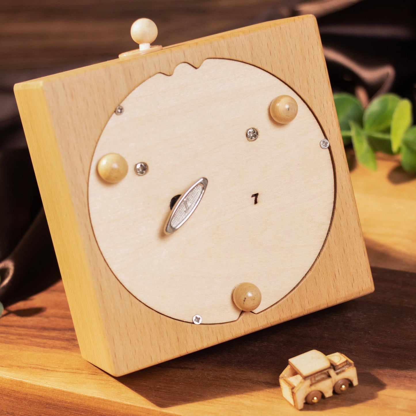 Handcrafted Wind-Up Wooden Castle Music Box