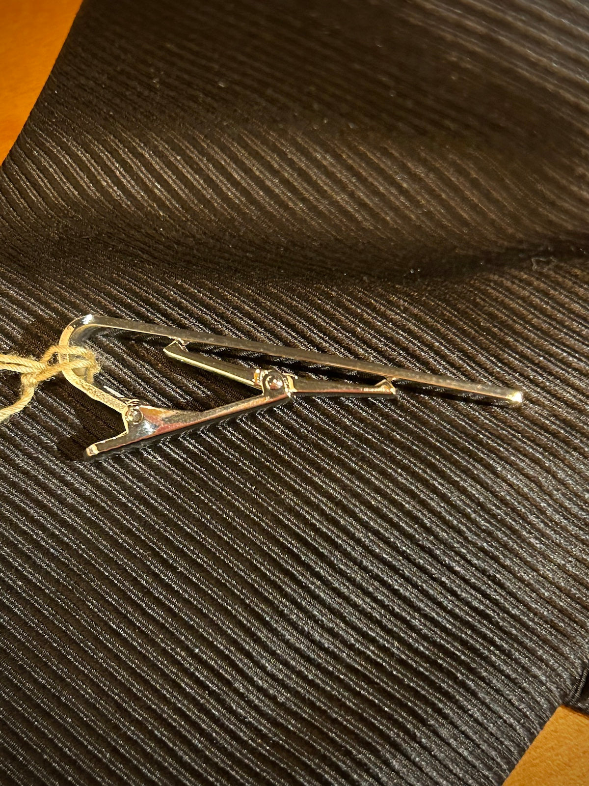 Etched Silver Tie Bar