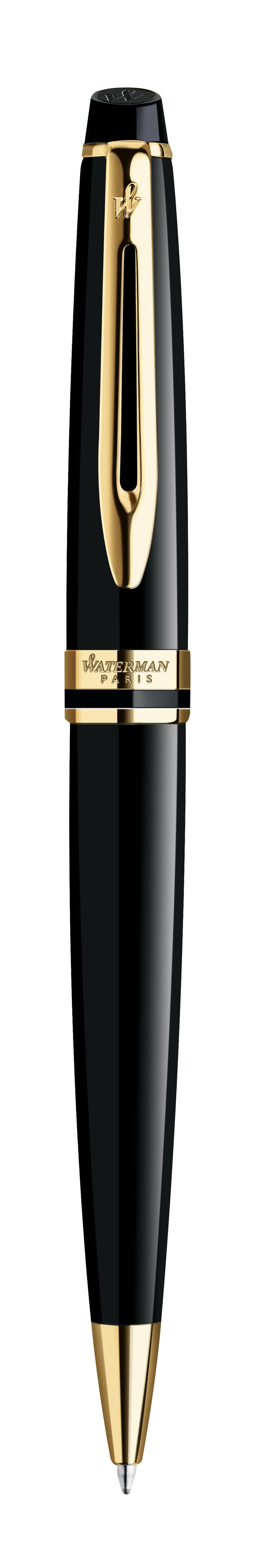 Waterman Expert Black with Gold Trim Ballpoint Pen