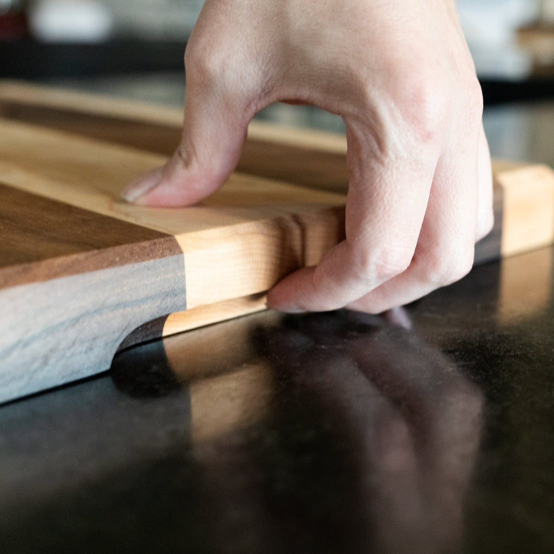 Hard Maple & Black Walnut Handcrafted Cutting Board