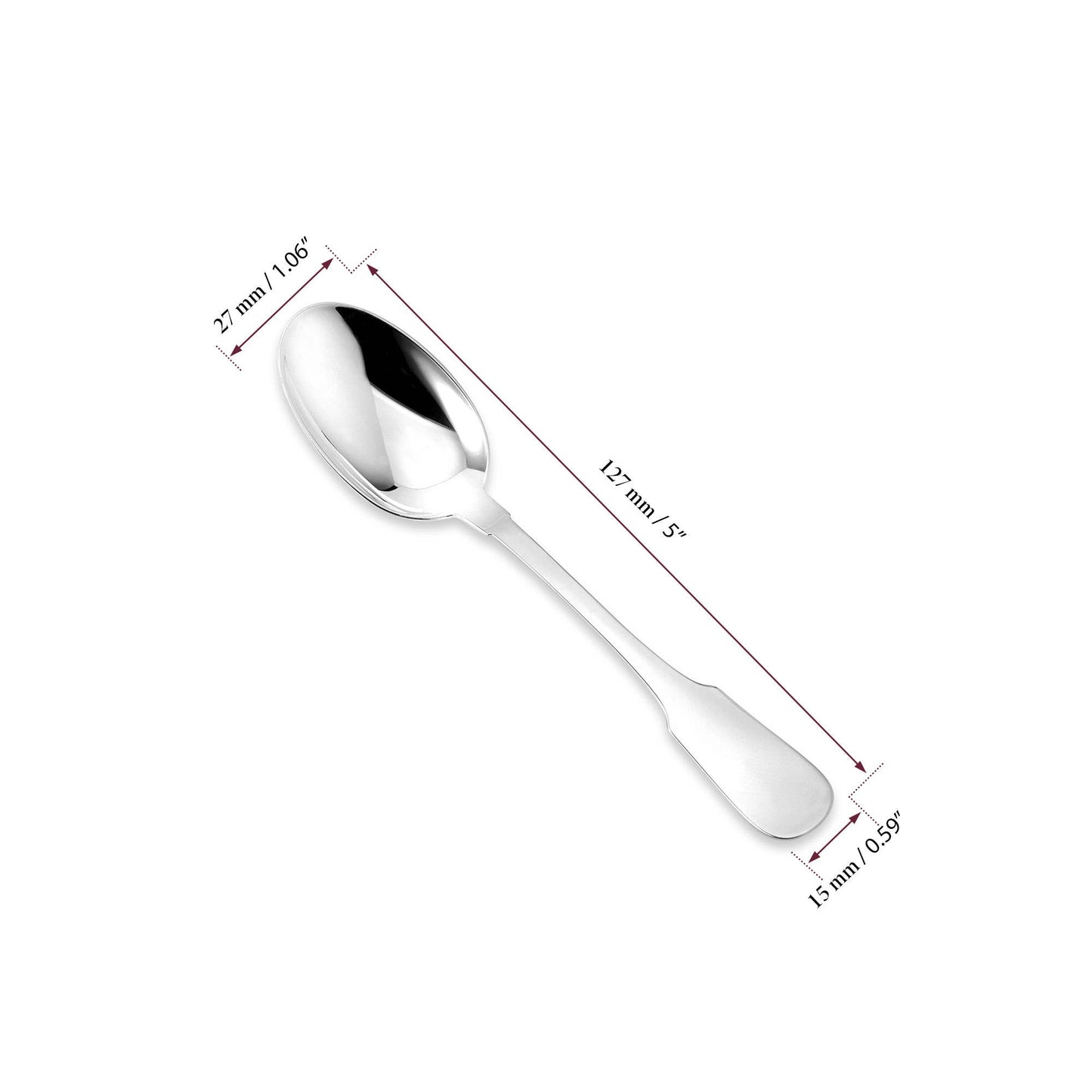 Sterling Silver Baby Feeding Spoon Fiddle Keepsake