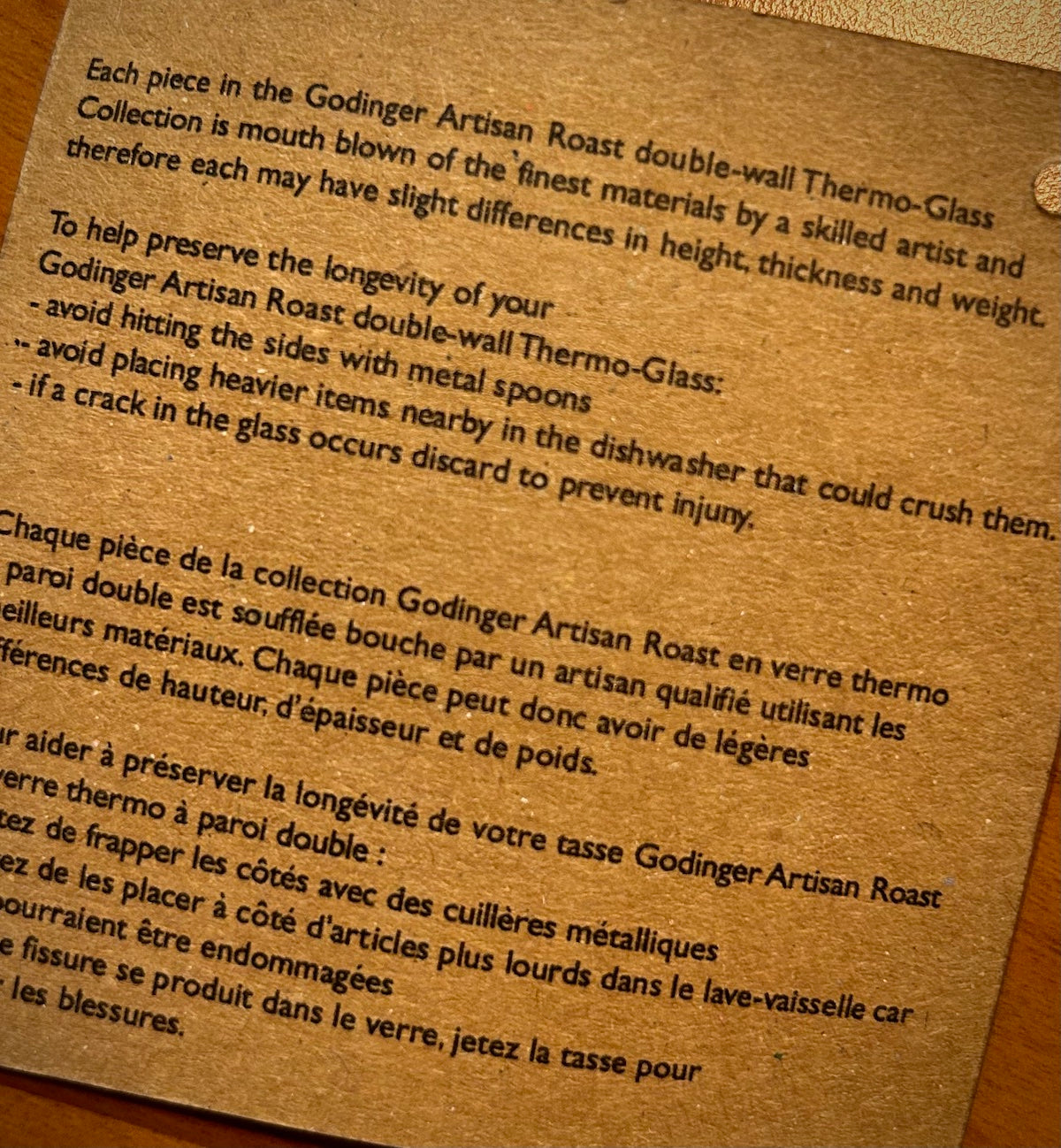 Godinger Artisan Roast Thermo Glass Double Wall Irish Coffee Mug