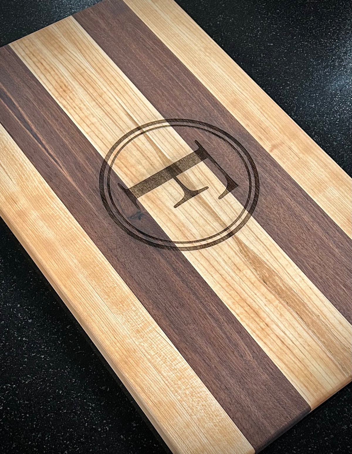Hard Maple & Black Walnut Handcrafted Cutting Board