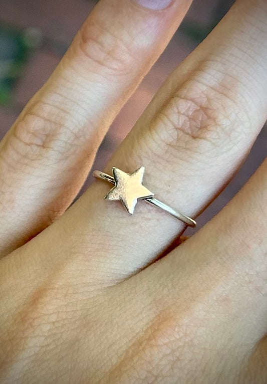 Handmade Star Bright Silver Ring