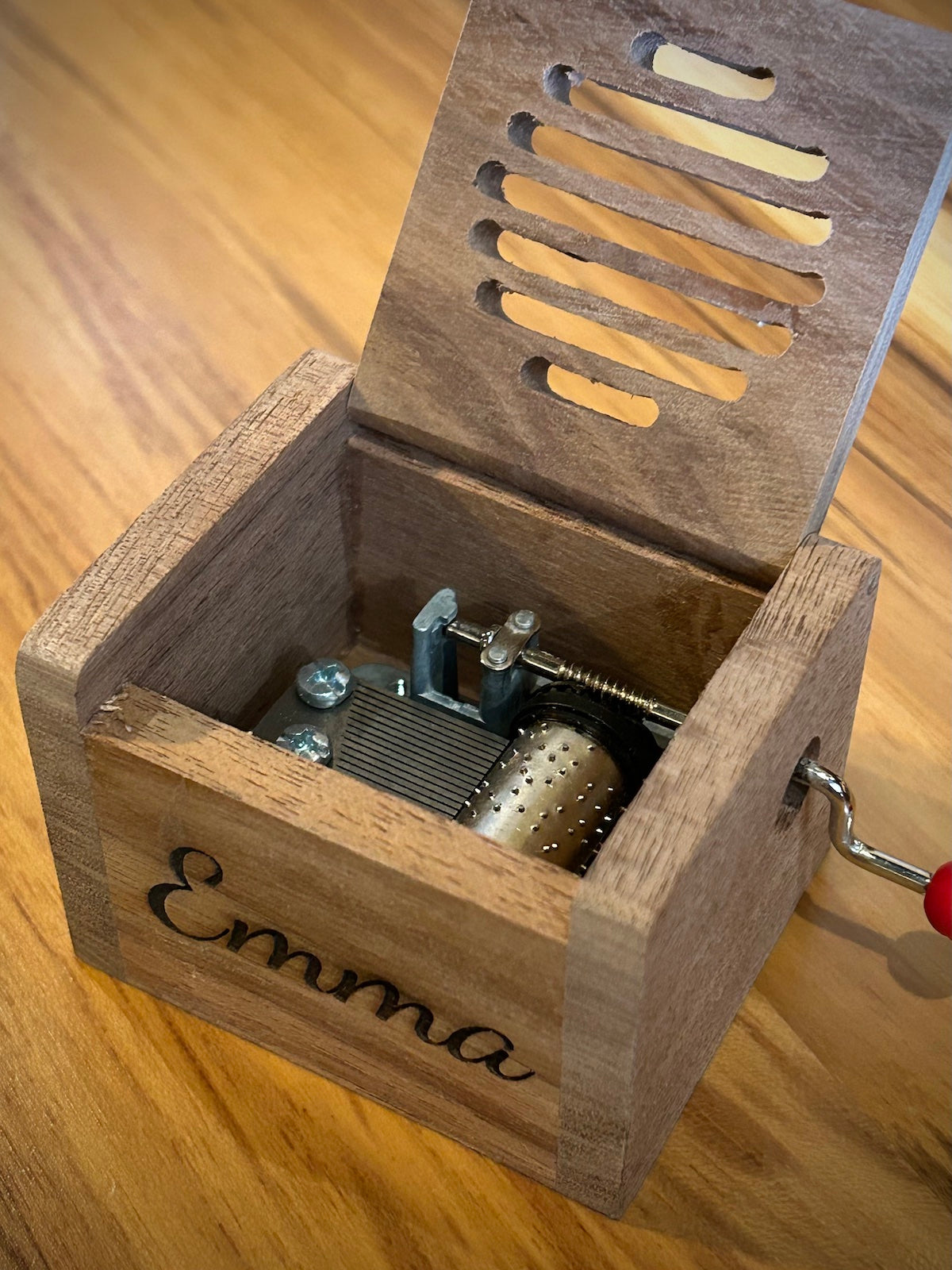 Handmade Vintage Style Walnut Music Box