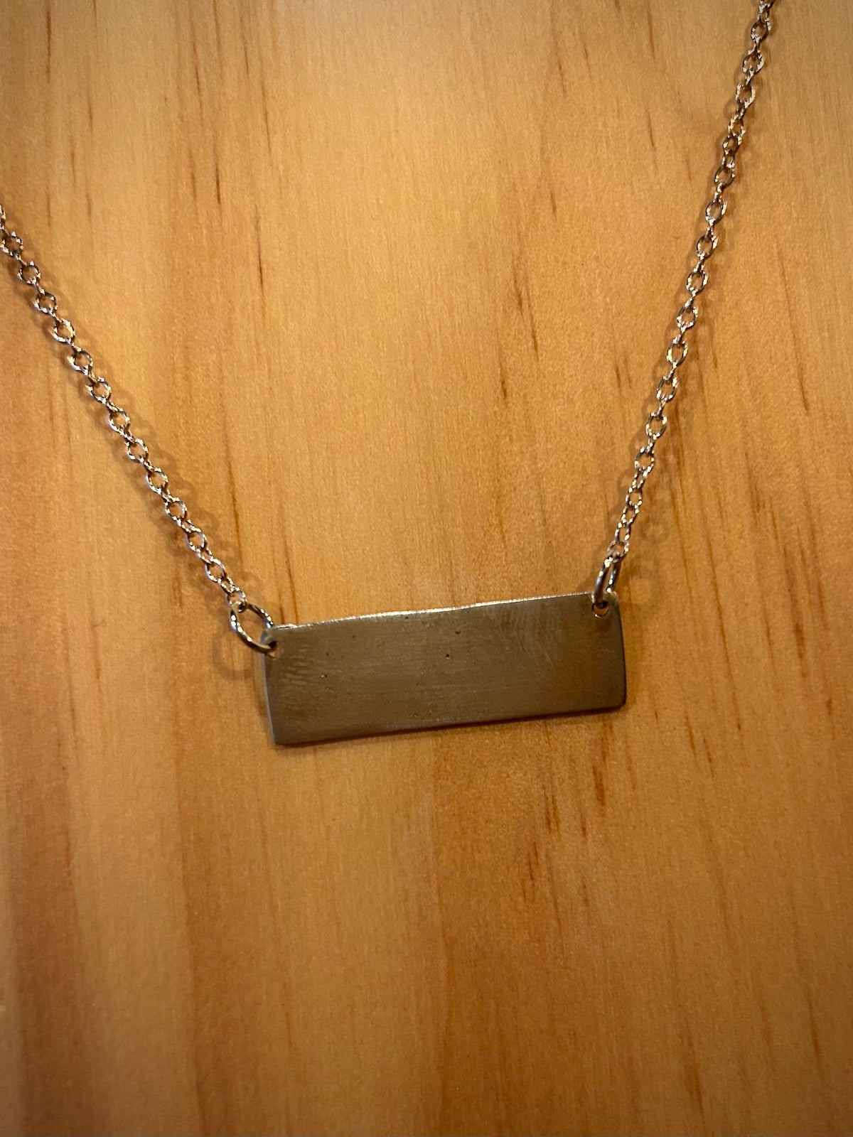 Handmade Pewter Horizontal Bar Necklace