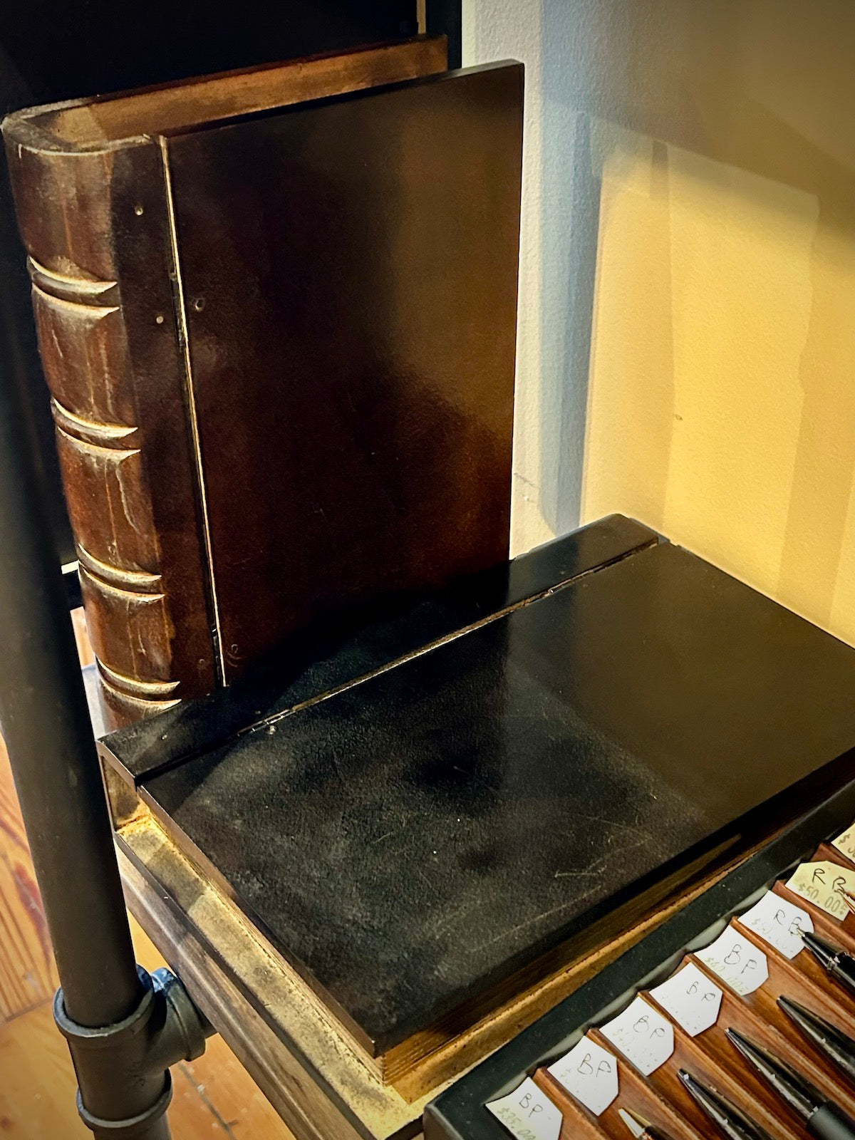 Hardcover Book Wood Safe Storage Box (2 Colors)