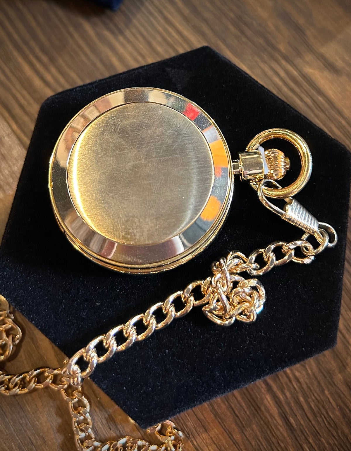 Satin Goldtone Pocket Watch