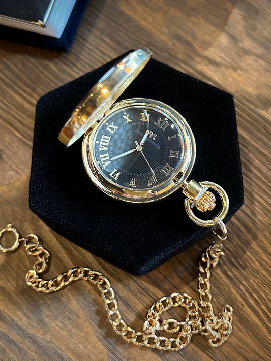 Satin Goldtone Pocket Watch