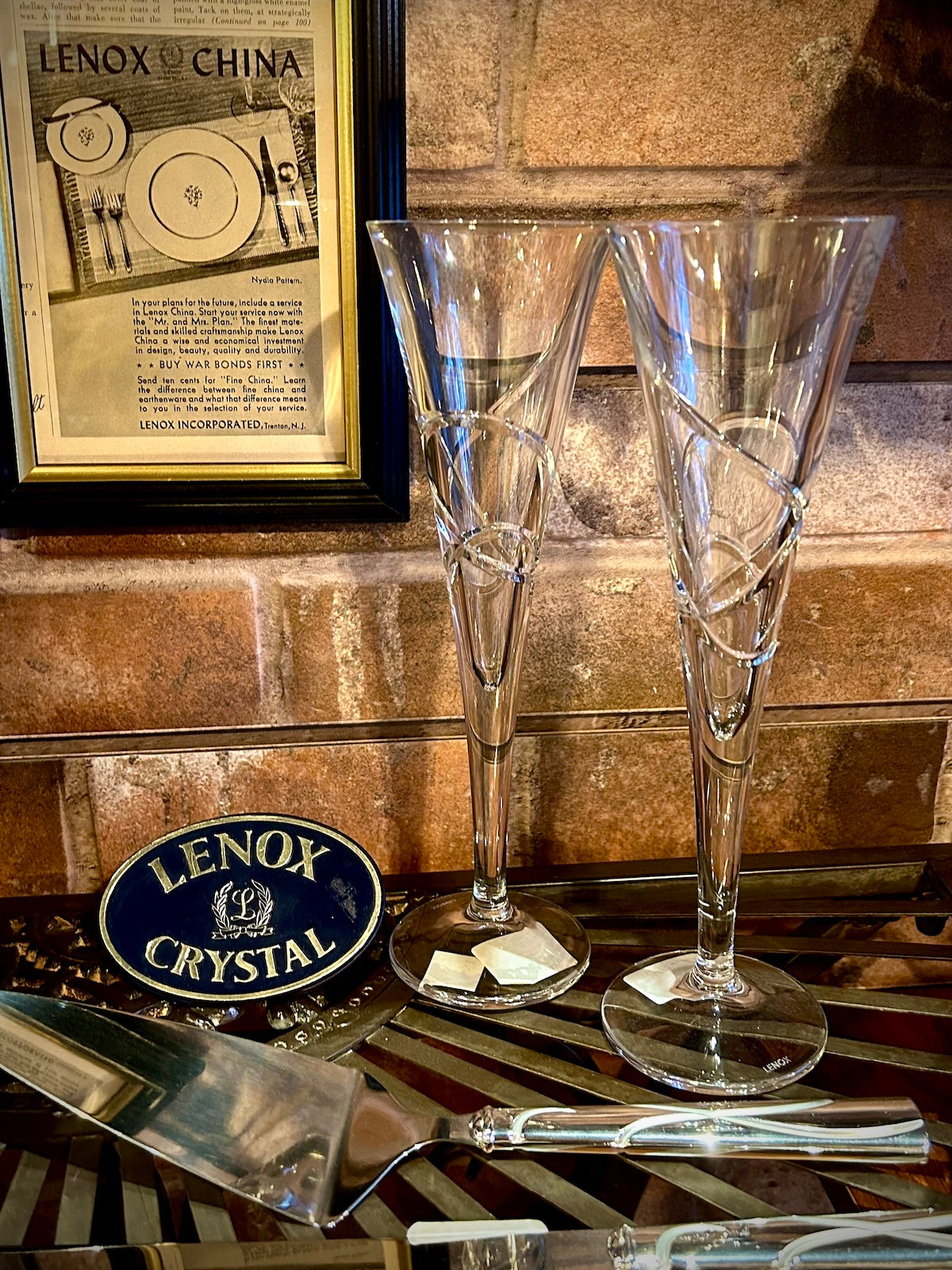 Lenox Adorn Fine Crystal Champagne Flutes