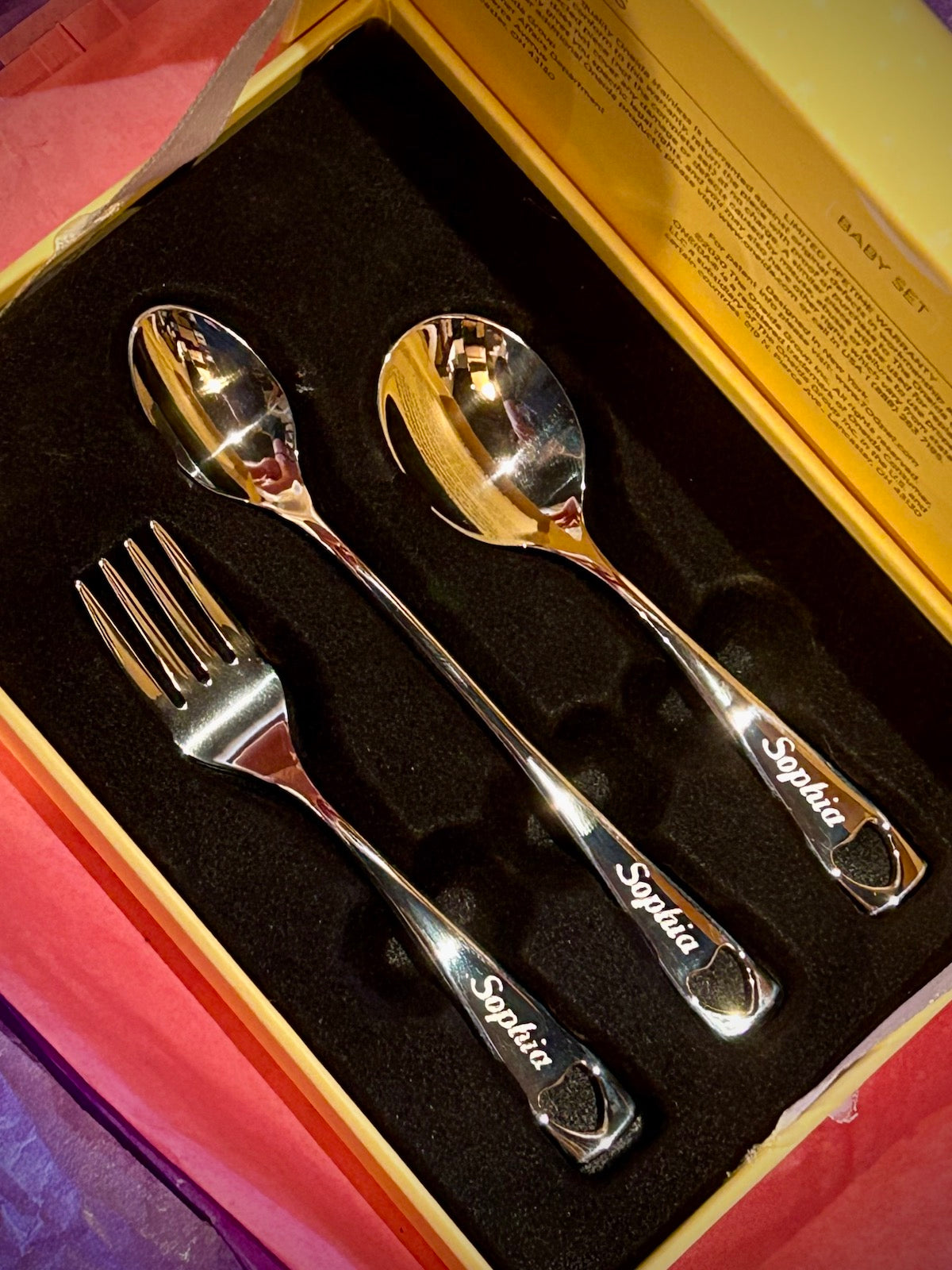 Oneida Community Little Love 3 Piece Baby Feeding Set