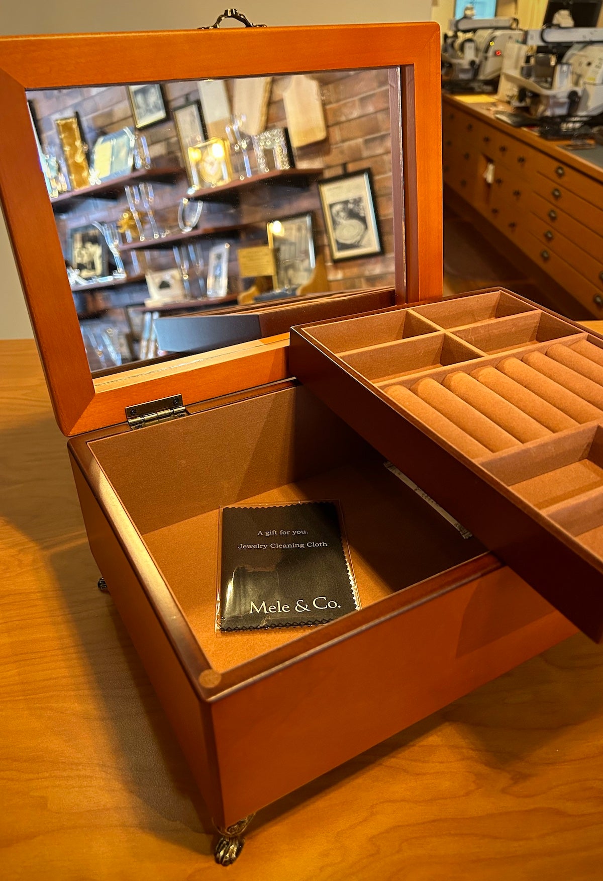 Mele & Co. "Kinsley" Wooden Jewelry Box