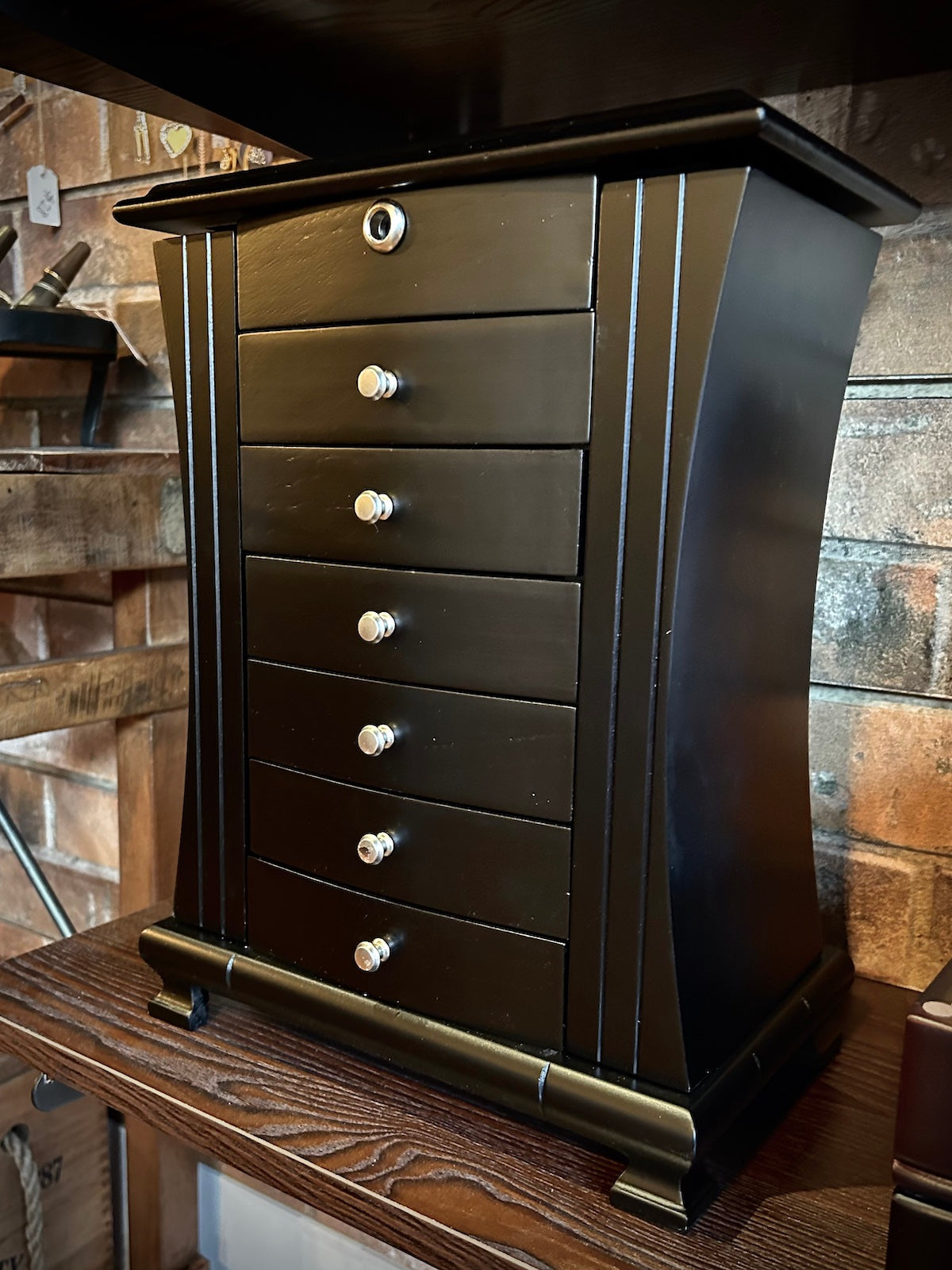 Mele & Co. "Layla" Java Upright Jewelry Chest