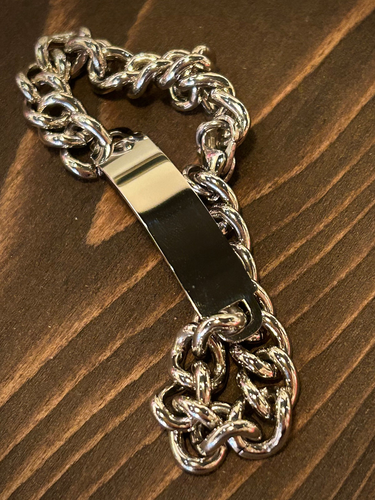 Mens Stainless Steel ID Bracelet