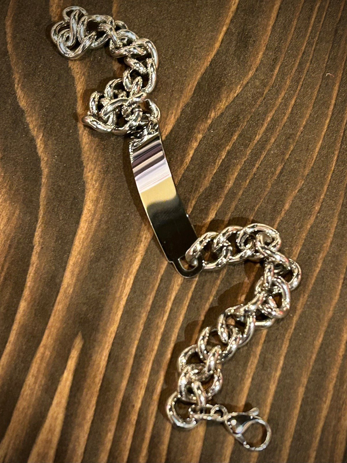 Mens Stainless Steel ID Bracelet
