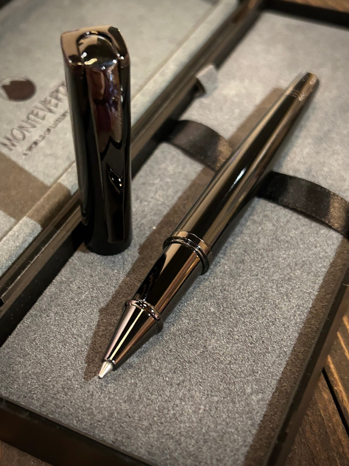 Monteverde USA® Impressa Black with Gunmetal Trim Rollerball Pen