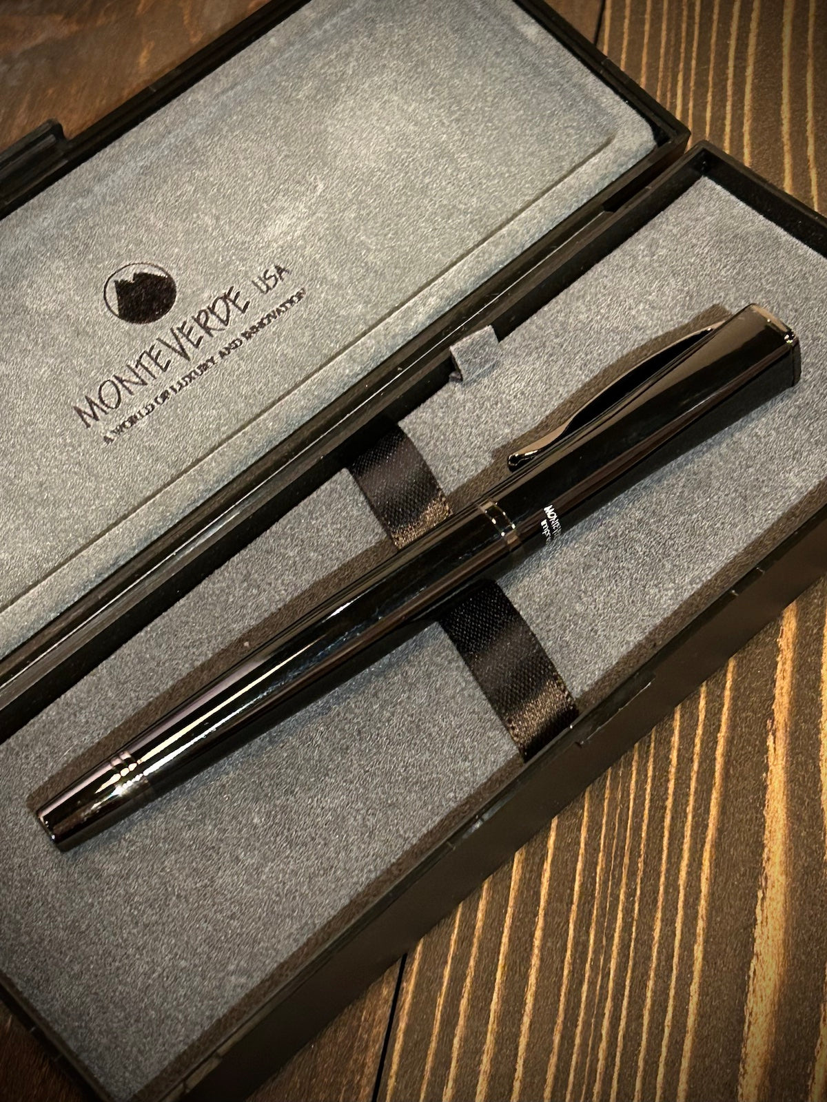 Monteverde USA® Impressa Black with Gunmetal Trim Rollerball Pen