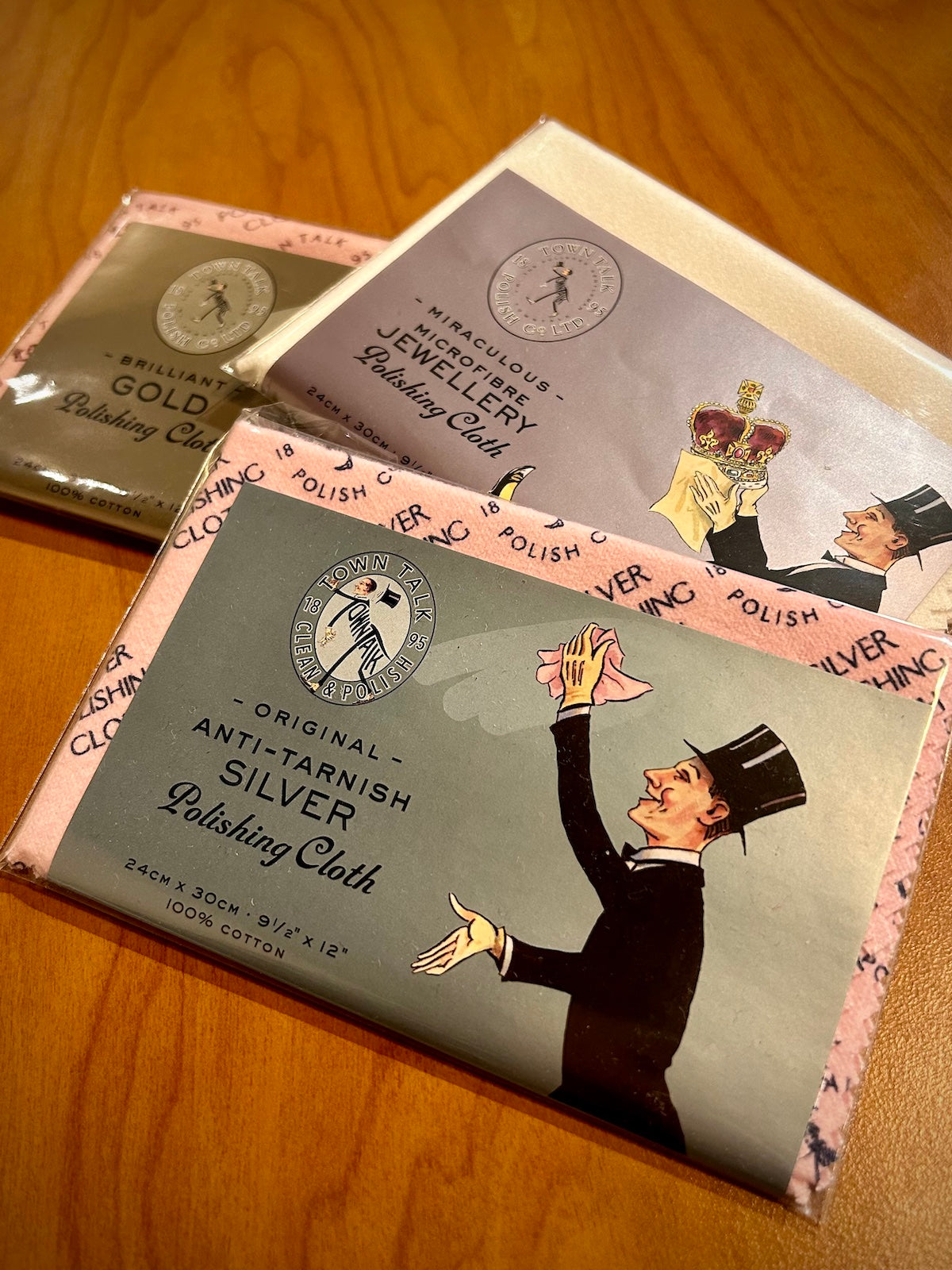 Town Talk Polishing Cloths (9.5 x 12") for Silver, Gold, Fashion Jewelry and Gemstones