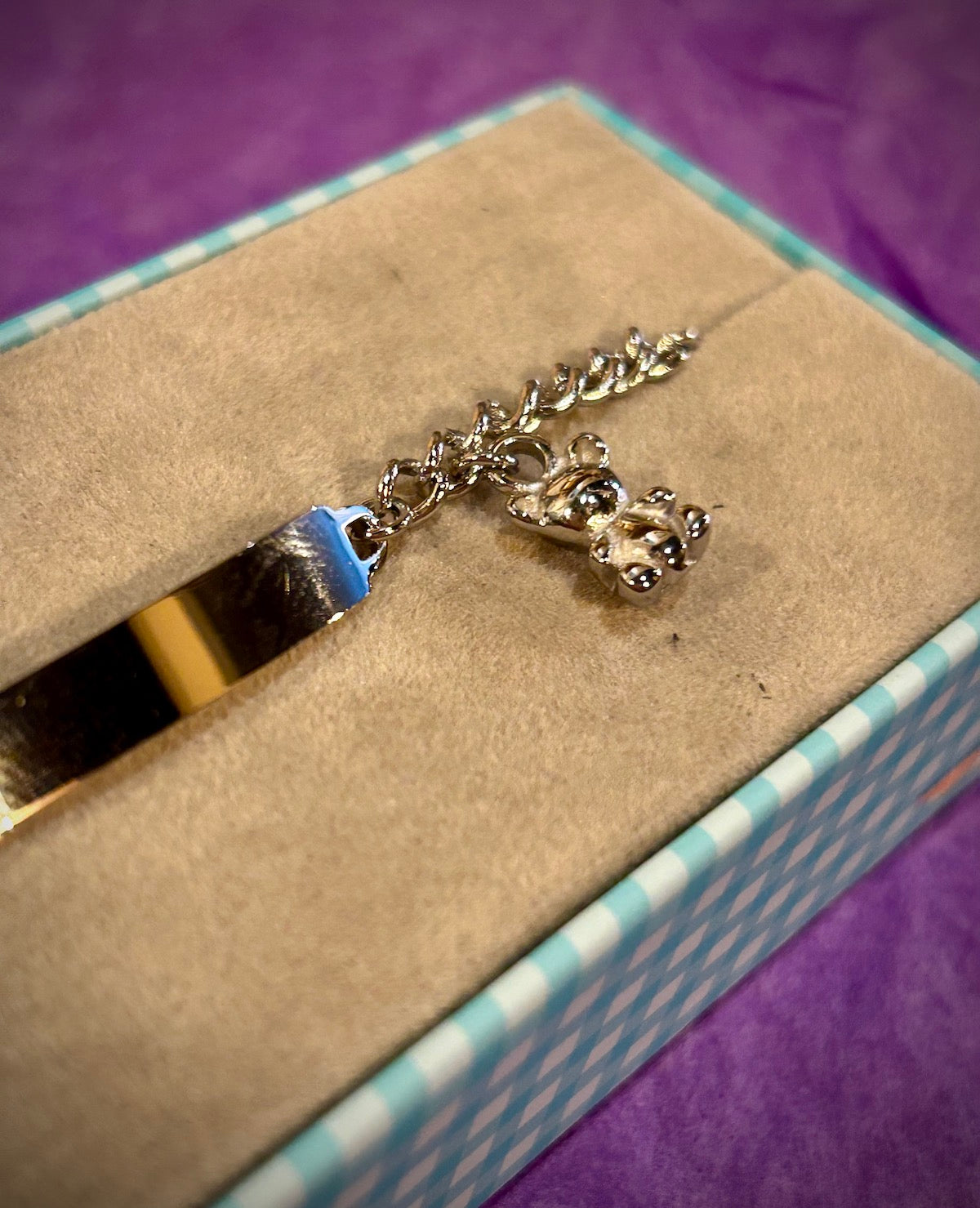 Speidel "My First ID Bracelet" with Teddy Bear Charm