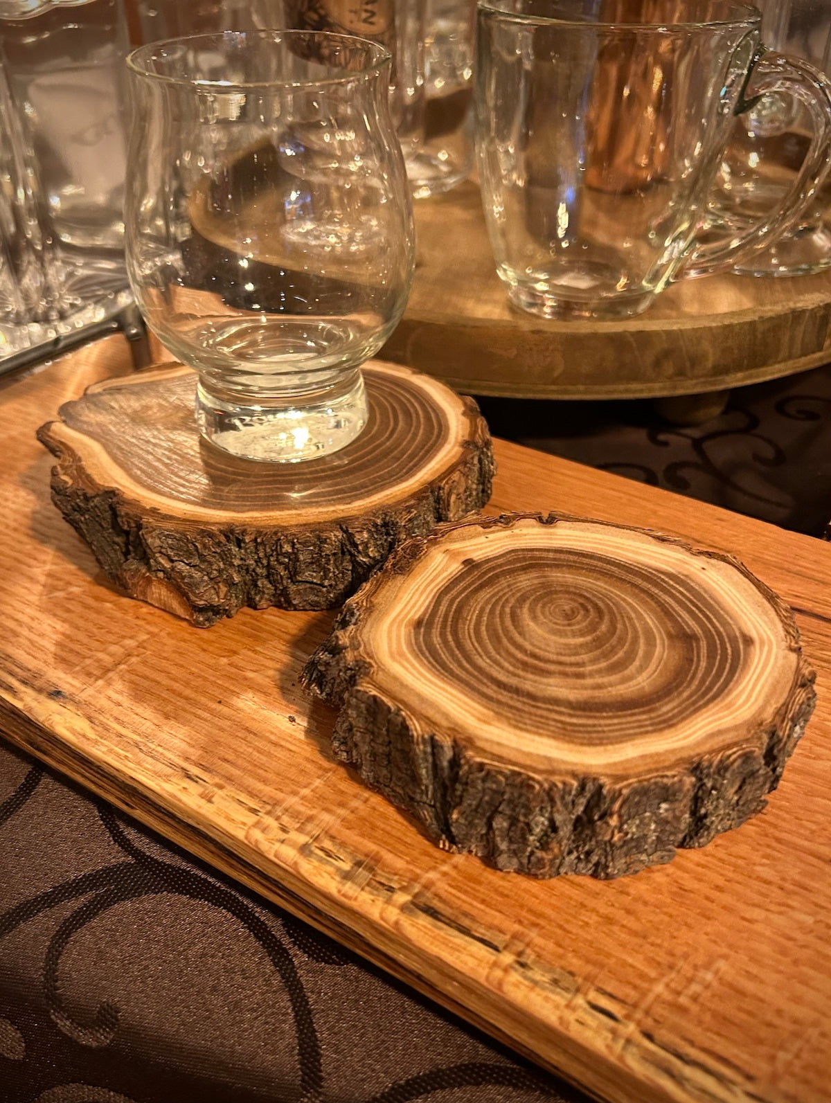 Old West Real Elmwood Log Coasters