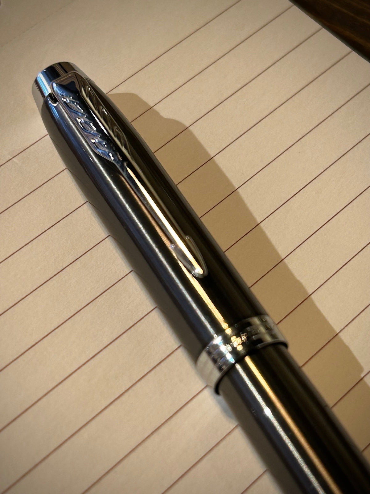 Parker IM Dark Espresso Lacquer with Chrome Trim Rollerball Pen