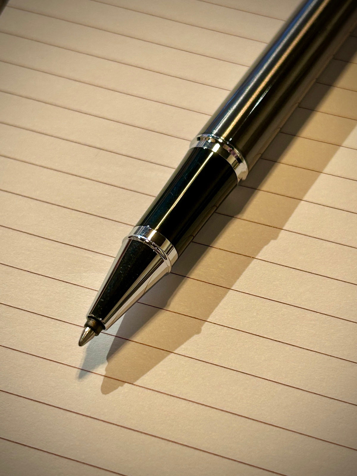 Parker IM Dark Espresso Lacquer with Chrome Trim Rollerball Pen
