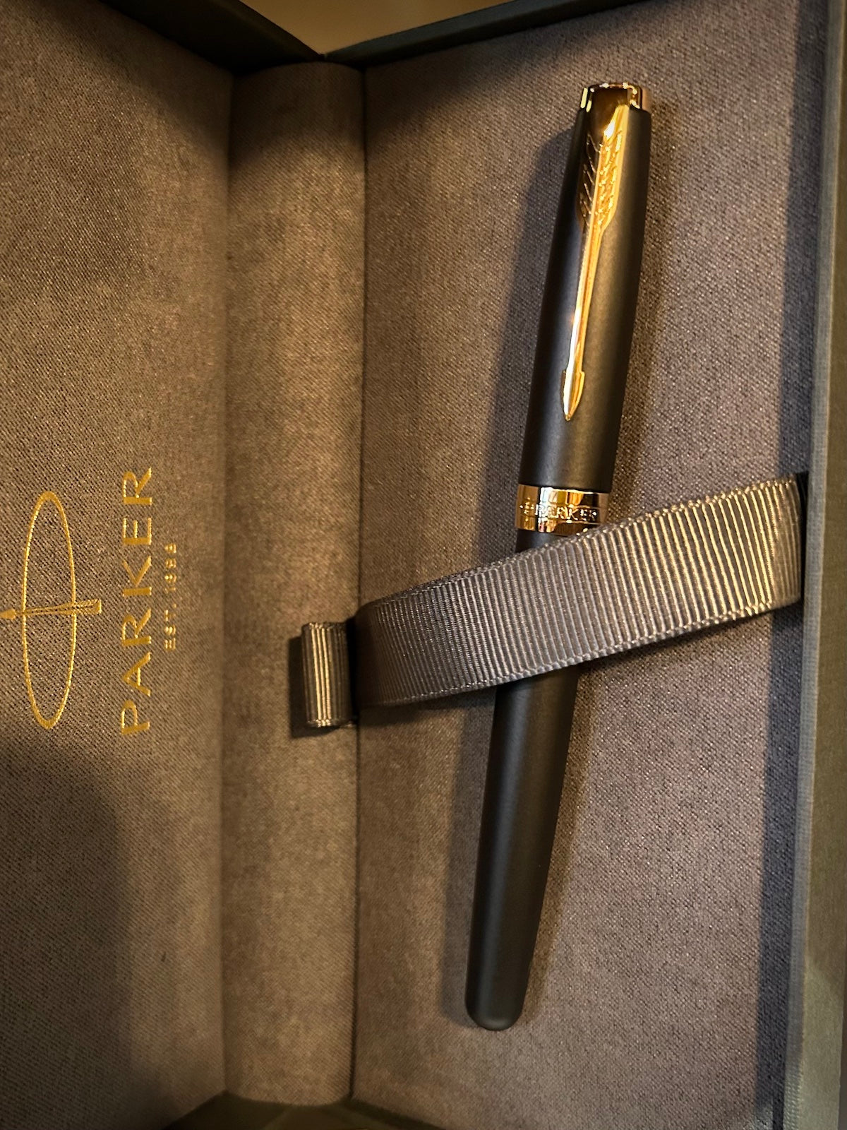 Parker Sonnet Matte Black with Gold Trim Rollerball Pen