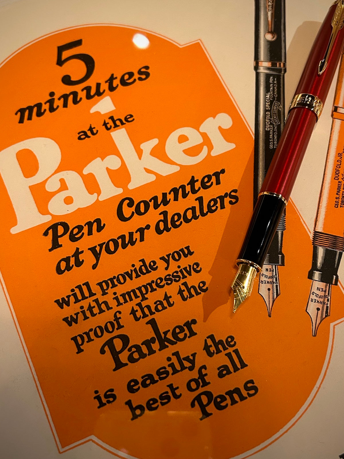 Parker Sonnet Red Lacquer with Gold Trim Fountain Pen