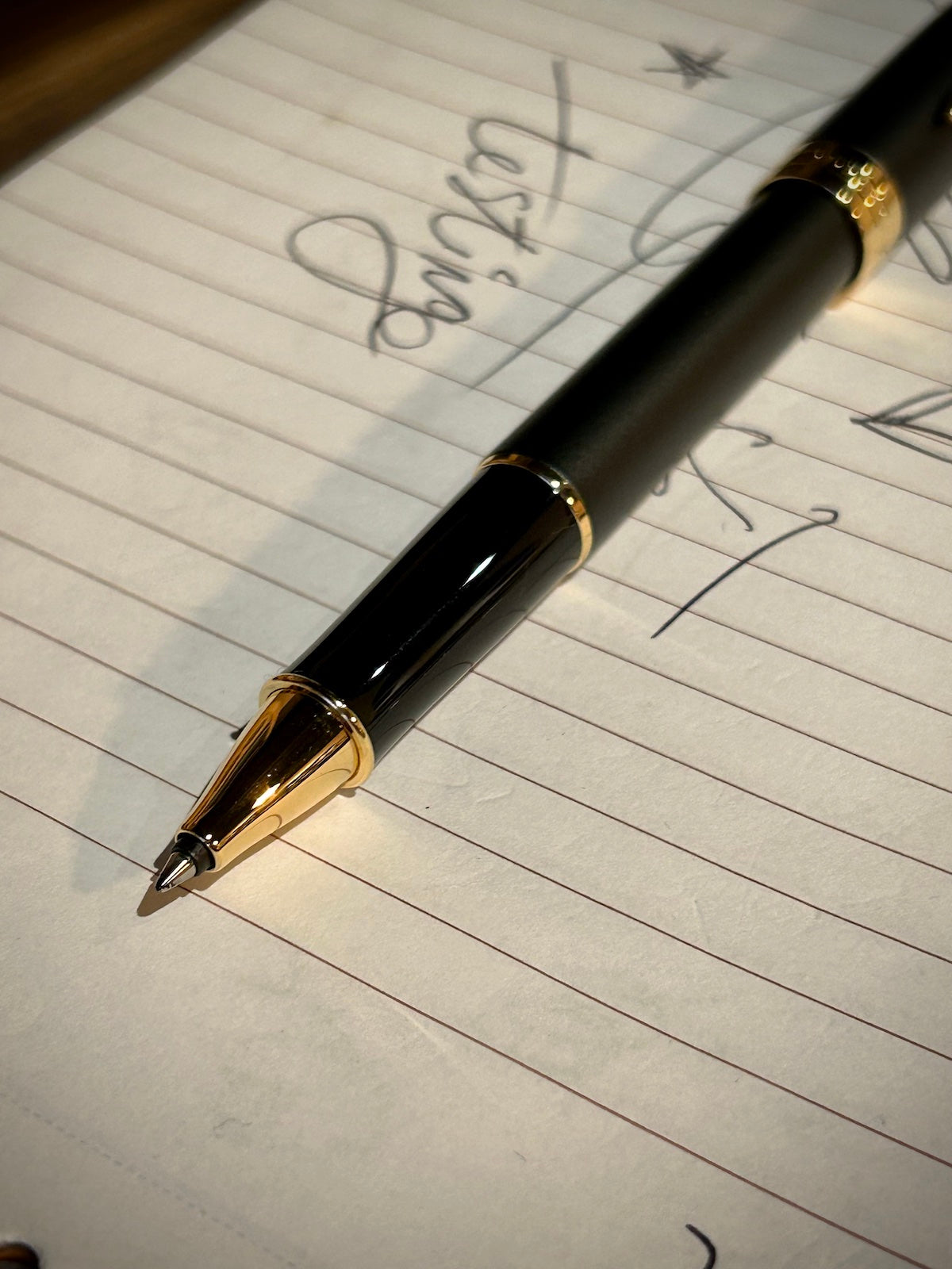 Parker Sonnet Matte Black with Gold Trim Rollerball Pen