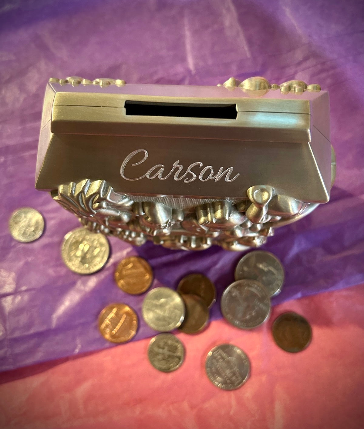 Pewter Finish Noah's Ark Bank