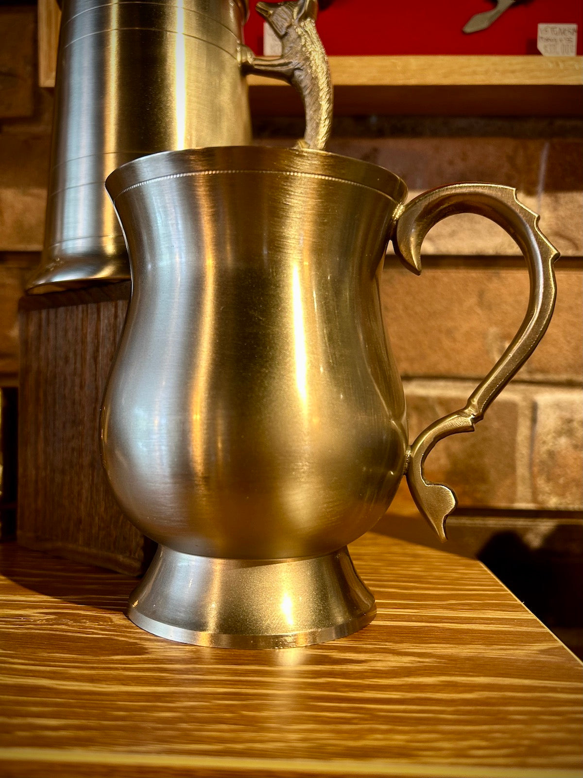 Antique Style Pewter Tulip Shaped Mug